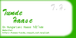 tunde haase business card